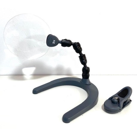 LUPA DE AUMENTO 2X CON BASE ESTABLE Y BRAZO ARTICULADO